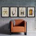 Kit 4 Quadros Vintage Bar 45x34cm - com vidro