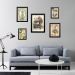 Kit 5 Quadros Atelier Costura Vintage - com vidro