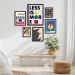 Kit 6 Quadros Bahaus - Less Is More - com vidro