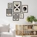 Kit 6 Quadros Bauhaus Preto e Bege