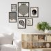 Kit 6 Quadros Bauhaus Preto e Branco - com vidro