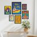 Kit 6 Quadros Beatles - Yellow Submarine - com vidro