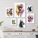 Kit 6 Quadros Cães Raças Diversas - com vidro