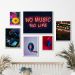 Kit 6 Quadros DJ- No Music No Life - com vidro