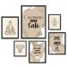 Kit 6 Quadros Decorativos Cantinho Café Zen