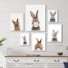 Kit 6 Quadros Decorativos Coelhinhos