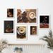 Kit 6 Quadros Decorativos Fotografias De Café - com vidro