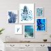 Kit 6 Quadros Decorativos Iemanjá Azul - com vidro