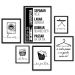 Kit 6 Quadros Decorativos Para Lavanderia - com vidro