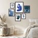 Kit 6 Quadros Decorativos Quarto Artes Azuis