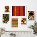 Kit 6 Quadros Estampas Africanas Mulheres - com vidro