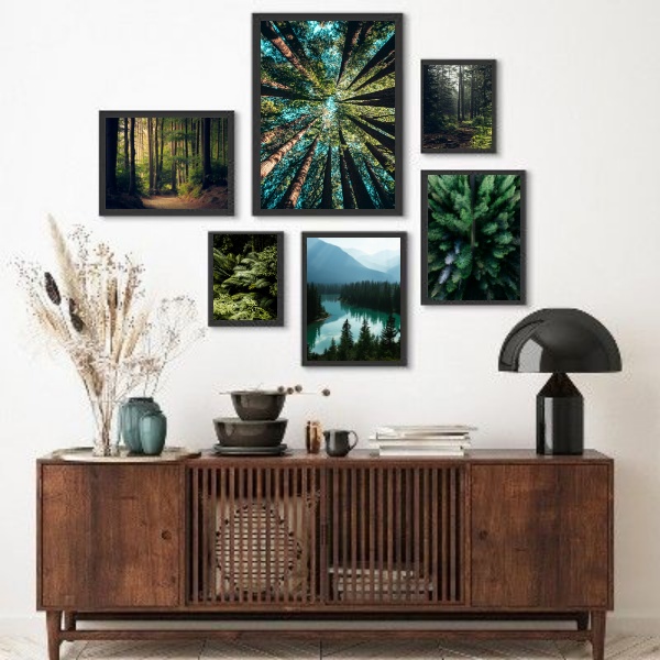 Kit 6 Quadros Fotografias Natureza - com vidro