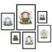 Kit 6 Quadros Infantis Tema Safari Aquarela - com vidro