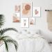 Kit 6 Quadros Minimalistas Quarto Mulheres - com vidro