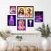 Kit 6 Quadros Saint Germain - Chama Violeta - com vidro
