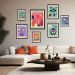 Kit 7 Quadros Decorativos Flower &amp; Plants - com vidro
