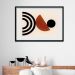 Quadro Abstrato Boho Marrom e Preto - 60x48cm
