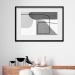 Quadro Abstrato Minimalista Cinza Industrial - 60x48cm
