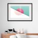 Quadro Abstrato Rosa e Verde Água - 60x48cm