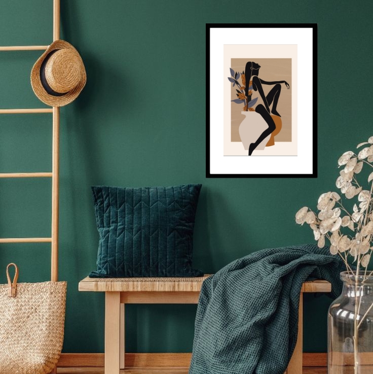 Quadro Arte Boho Mulher - 60x48cm