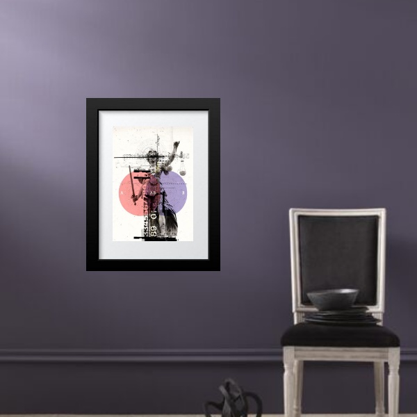 Quadro Arte Deusa da Justiça - 60x48cm