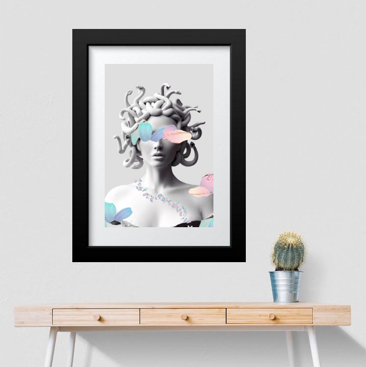 Quadro Arte Medusa - Candy Colors - 60x48cm