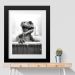 Quadro Banheiro Dinossauro - 60x48cm