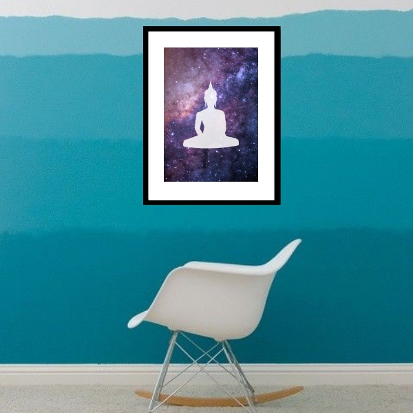 Quadro Buda Galáxia - 60x48cm