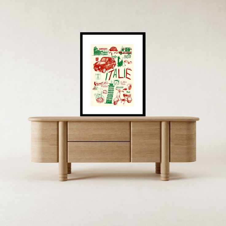 Quadro Ícones Itália - 60x48cm
