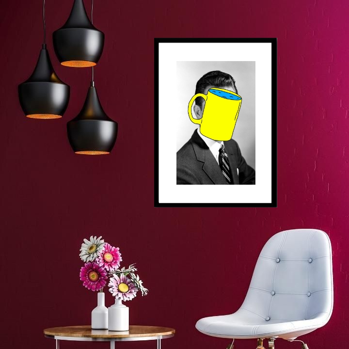 Quadro Café Em Pessoa - 60x48cm