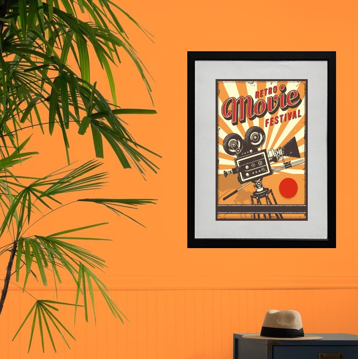 Quadro Cinema Retrô - 60x48cm