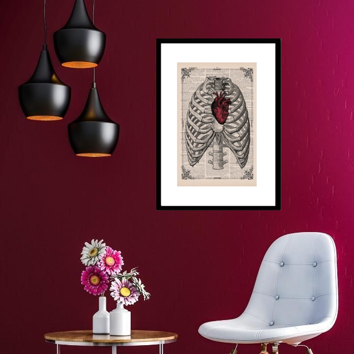 Quadro Coração Dentro do Peito - 60x48cm