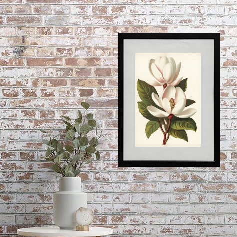 Quadro Flores Magnólia - 60x48cm