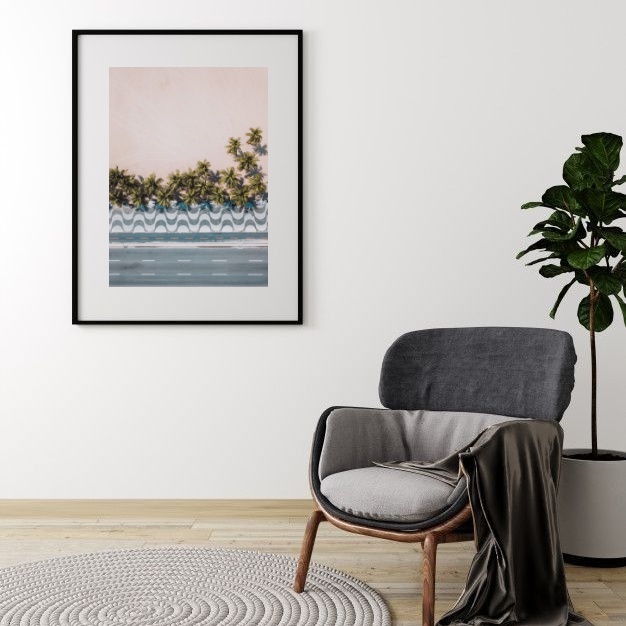 Quadro Fotografia Calçada de Copacabana - 60x48cm