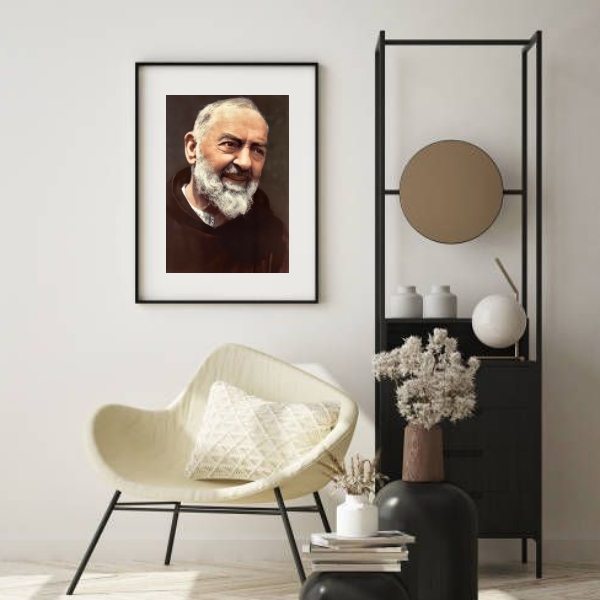 Quadro Fotografia Padre Pio - 60x48cm