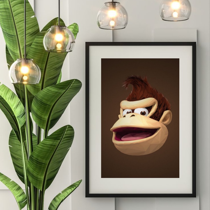 Quadro Gamer Donkey Kong - 60x48cm
