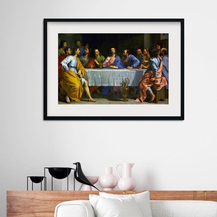 Quadro Horizontal Santa Ceia - 60x48cm