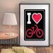 Quadro I Love Bike - 60x48cm