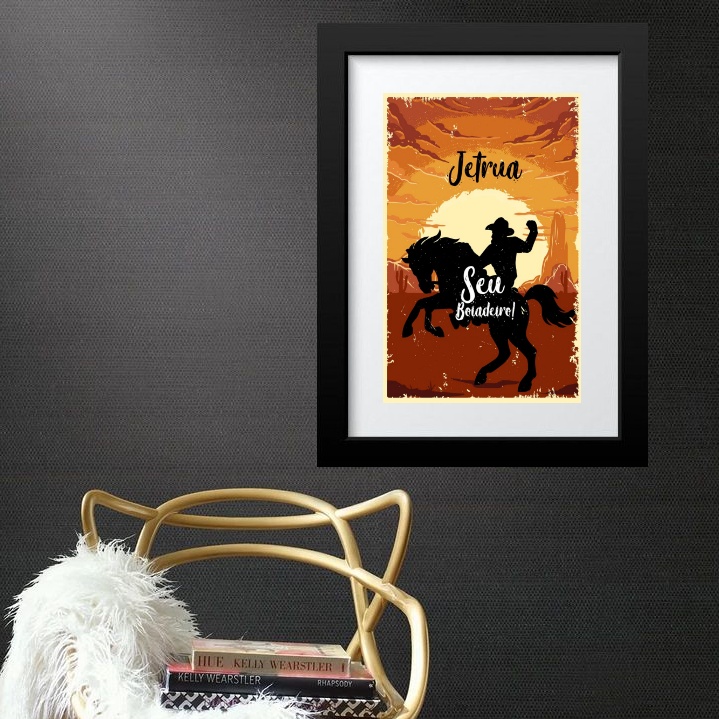 Quadro Jetrua Boiadeiro - 60x48cm