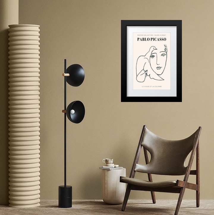 Quadro Minimalista Pablo Picasso - 60x48cm