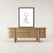 Quadro Minimalista Yoga Bonequinho - 60x48cm