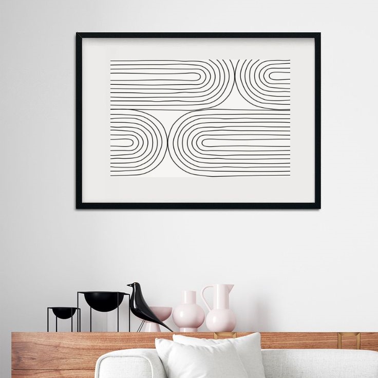 Quadro Neutro Ultra Minimalista Horizontal - 60x48cm