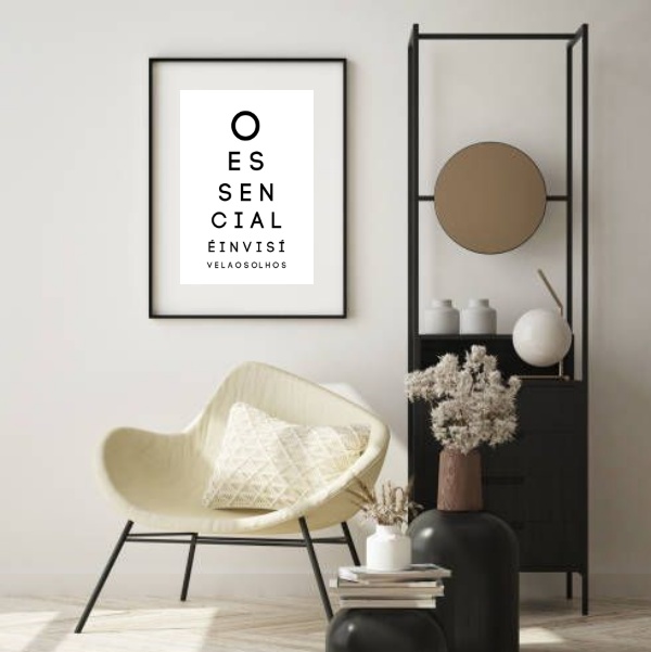 Quadro O Essencial É Invisível Aos Olhos - 60x48cm