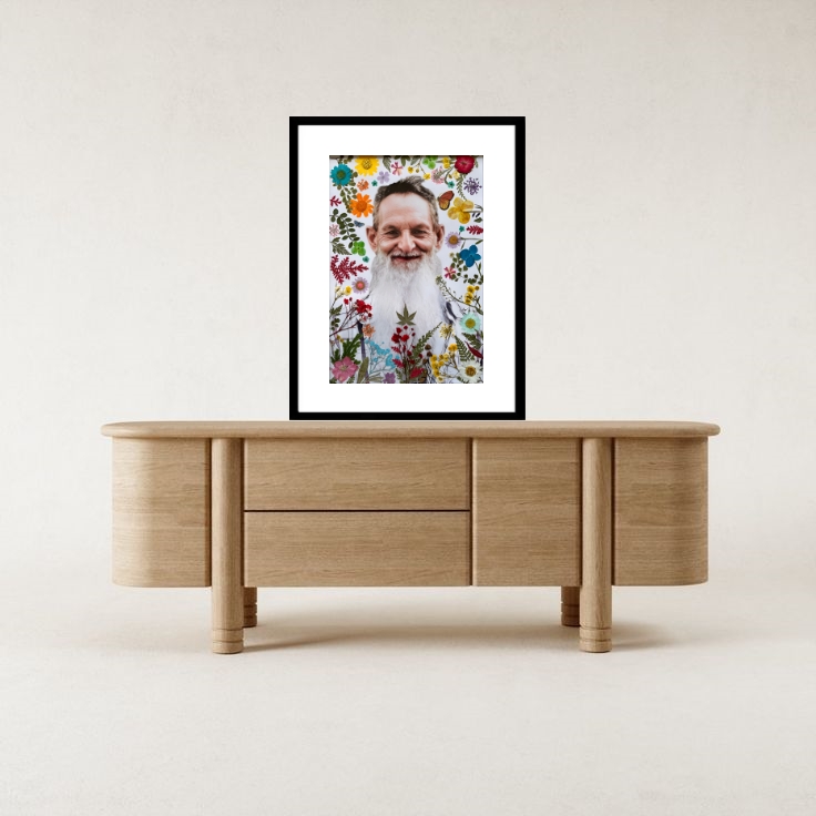 Quadro Padrinho Sebastião - 60x48cm - com vidro