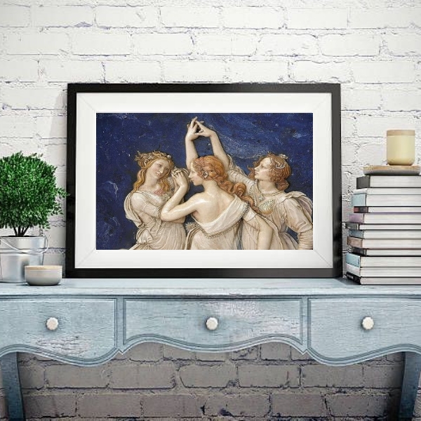 Quadro Renascentista - As Três Graças - 60x48cm