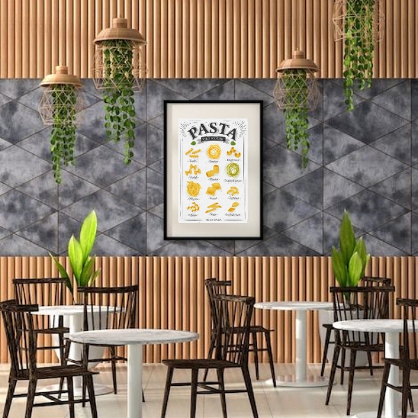 Quadro Tipos De Pastas - 60x48cm