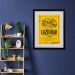 Quadro Vintage Cozinha Rótulo Amarelo - 60x48cm