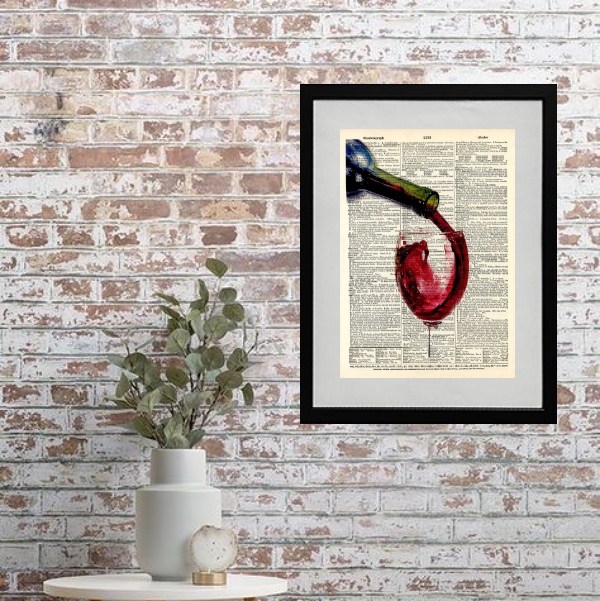 Quadro Vintage Vinho - 60x48cm