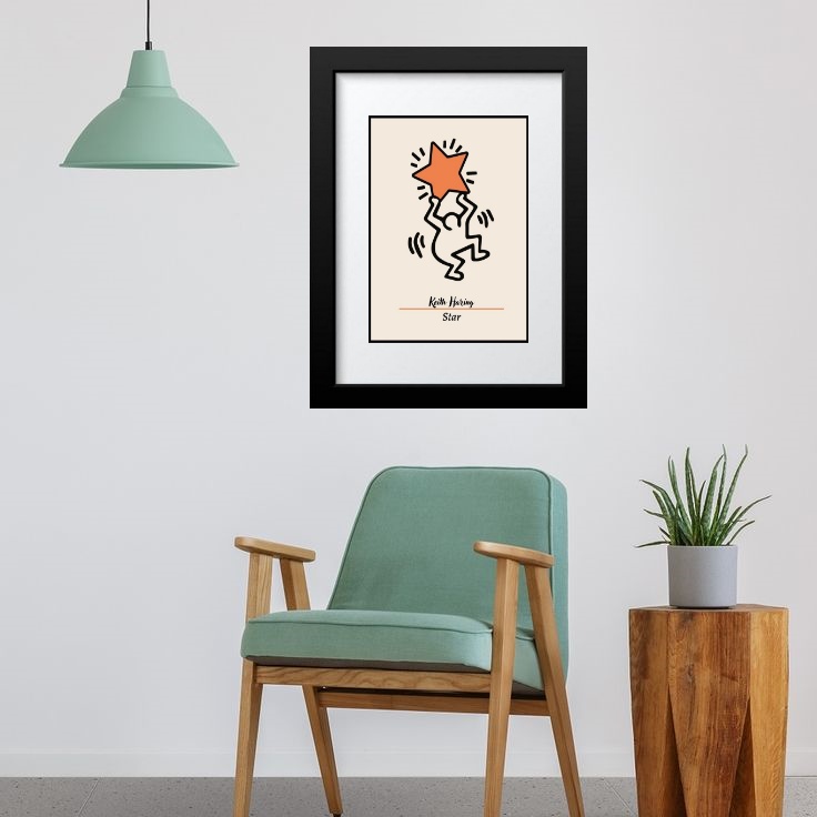 Quadro keith haring Star - 60x48cm