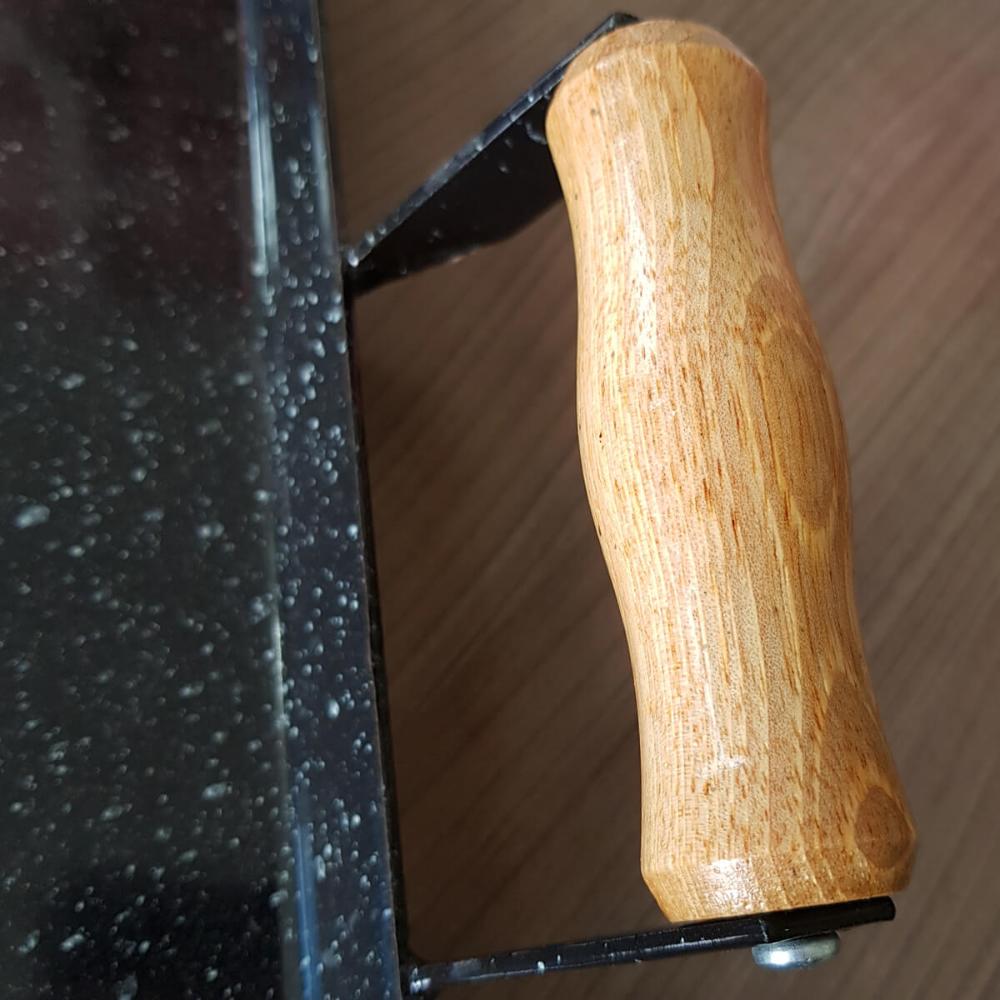 Chapa Esmaltada Para Fogão Lanche Bife Hambúrguer Retangular